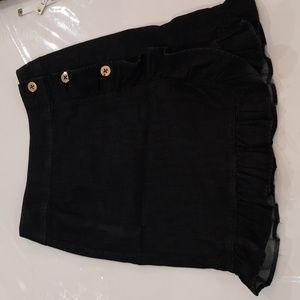 Anthropologie Leifsdottir French Indigo Ruffle Wrap Skirt Sz 6